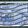 GERMANY Air Mail Scott.C44 2m Chicagofahrt 1933 ZEPPELIN Perfin Used YELLOW65