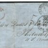 GERMANY TRANSATLANTIC Cover 1854 Rare *AACHEN* Transit USA Philadelphia S135
