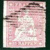 SWITZERLAND Helvetia Classic Scott.17a 15r Pale Rose (1854) Used c$190 SGREEN23 - Image 5