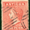 ANTIGUA QV Classic Stamp SG.7var* 1d (Orange-)Vermilion (1867) Used A02 BLBLUE92