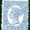 Australia States QUEENSLAND (QV) SG.290var 2d (1908) VERTICAL FLAW Mint EBLUE5