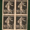 FRANCE Semeuse SOWER 10c Black PLATE PROOF Imperforate BLOCK FOUR Rare GREEN37 - Image 5