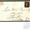 GB PENNY BLACK SG.2 Cover 1d Plate 7 (EF) Red Edinburgh MX Jan 1841 c£825+ 704d - Image 3