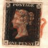 GB PENNY BLACK SG.2 Cover 1d Plate 7 (EF) Red Edinburgh MX Jan 1841 c£825+ 704d - Image 7