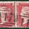 GB PENNY RED QV SG.36 Spec.C11 1d Plate 46 (MK-ML) LC16 PAIR Used c£160+BRRED111