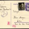 POLAND GERMANY OCC WW2 Card UNDERCOVER ADDRESS Portugal Lisbon 1943 MC318 - Image 3