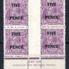 AUSTRALIA KGV Sideface SG.120 5d on 4½d *JOHN ASH* Imprint Block{4} Mint SS931 - Image 5