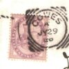 GB Cover Royal Yacht Club RARE Cowes IOW Squared Circle 1888 REGATTA Letter J132
