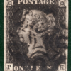 GB ONE PENNY BLACK 1840 QV SG.2 1d Plate 8 (PK) *STATE 1* Used MX c£525 REDS71