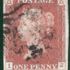 GB QV 1841 PENNY RED SG.8 1d Plate 13 (IJ) Spec BS2 Used MX Cat £175 REDB54