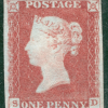 GB QV PENNY RED 1841 Imperf SG8 1d Plate 74 (SD) BS63 Mint LMM Cat £600+ GRED134