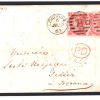 GB QV SG77 Cover 3d Pair TUSCANY DESTINATION MAIL 1863 Railway TPO Cat £950- 30m - Image 3