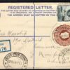 GOLD COAST Cover *Ntonso* Registered KGVI 3d Stationery 1945 Uprated 2d MC353 - Image 3