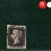 GB PENNY BLACK QV 1840 Stamp SG.2 1d Plate 4 (LF) Used MX Cat £425- REDS79 - Image 4