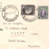 SOUTHERN RHODESIA Air Mail KGV 8d (Perf 11½) Cover FIRST FLIGHT 1932 Wales MA447